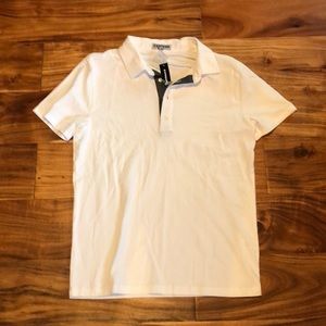 Mens white polo